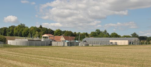 Vue générale de la STEU d'Aigueperse (63)