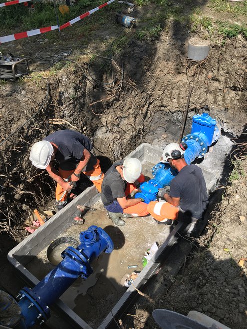 Travaux de réhabilitation d'un regard de régulation sur la commune de Cébazat.